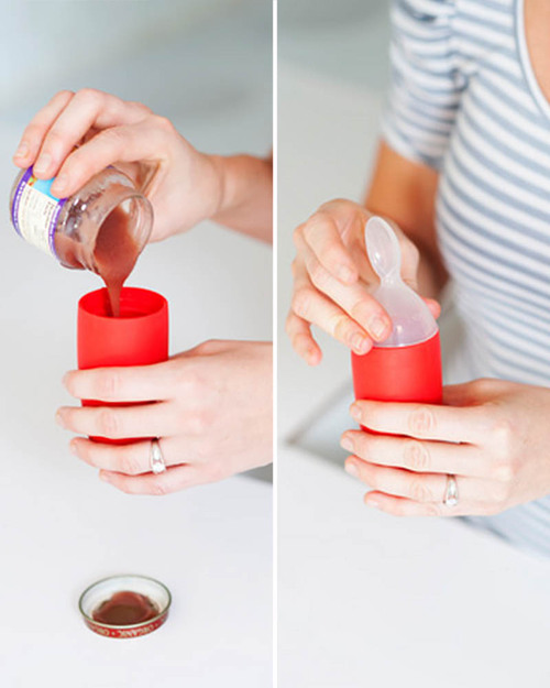 Boon Inc. SQUIRT Cucchiaio Dispenser - Arancione (senza BPA, PVC e Ftalati!) Posate
