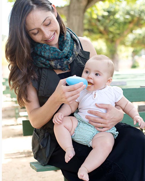 Boon Inc. SQUIRT Cucchiaio Dispenser- Verde (senza BPA, PVC e Ftalati!) Posate