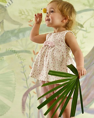 Botanica Boo Pantalone a Palloncino Copripannolino, Rosa - 100% Cotone Pantaloni Corti