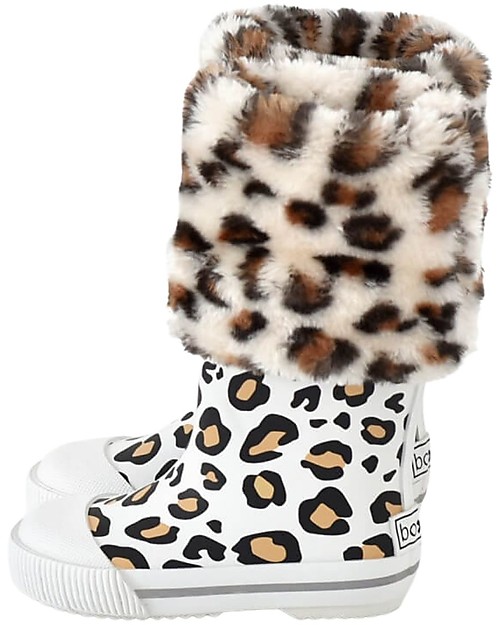 Boxbo Stivaletti Pioggia -  Léon Flocon - Animalier - Con Pelliccia Removibile! Stivali Pioggia