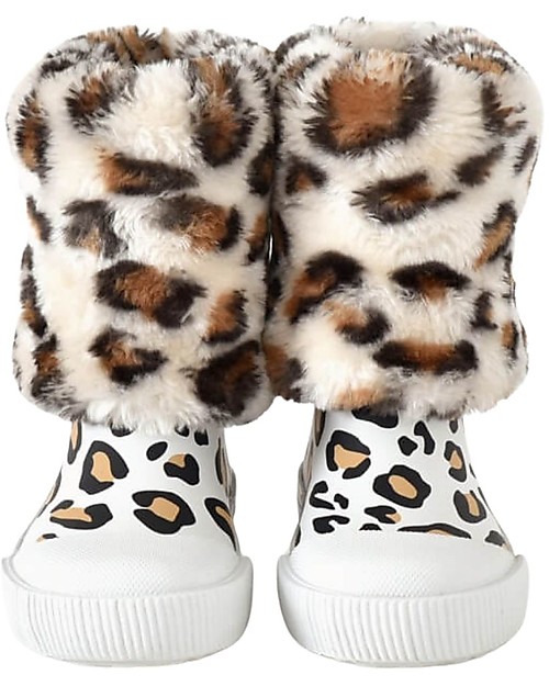 Boxbo Stivaletti Pioggia -  Léon Flocon - Animalier - Con Pelliccia Removibile! Stivali Pioggia