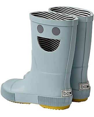 Boxbo Stivaletti Pioggia - Wistiti - Platino - Originali e Sorridenti! Stivali Pioggia