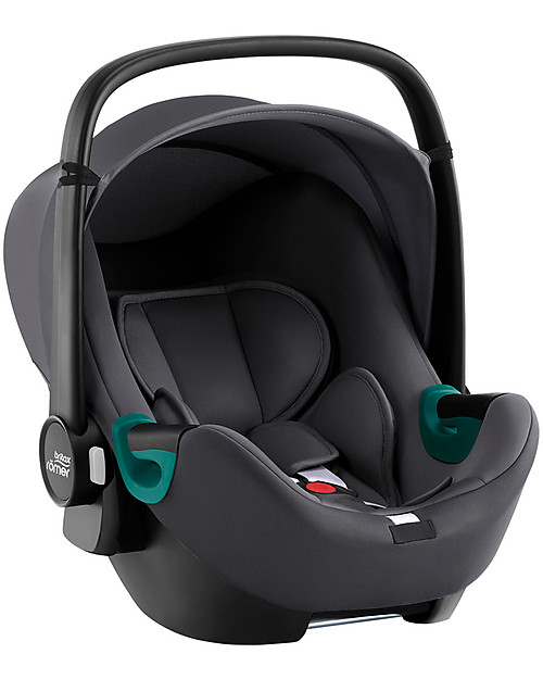 Britax Römer Seggiolino Auto Baby-Safe 3 i-Size con Flex Base iSense - Midnight Grey - Gruppo 0+ Seggiolini Auto Gruppo 0+/1