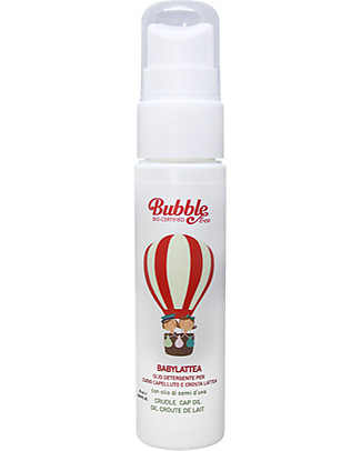 Bubble&Co Babylattea Latte Disgregante Spray, 70 ml - Per il Cuoio Capelluto di Bimbi e Adulti Creme e Olii