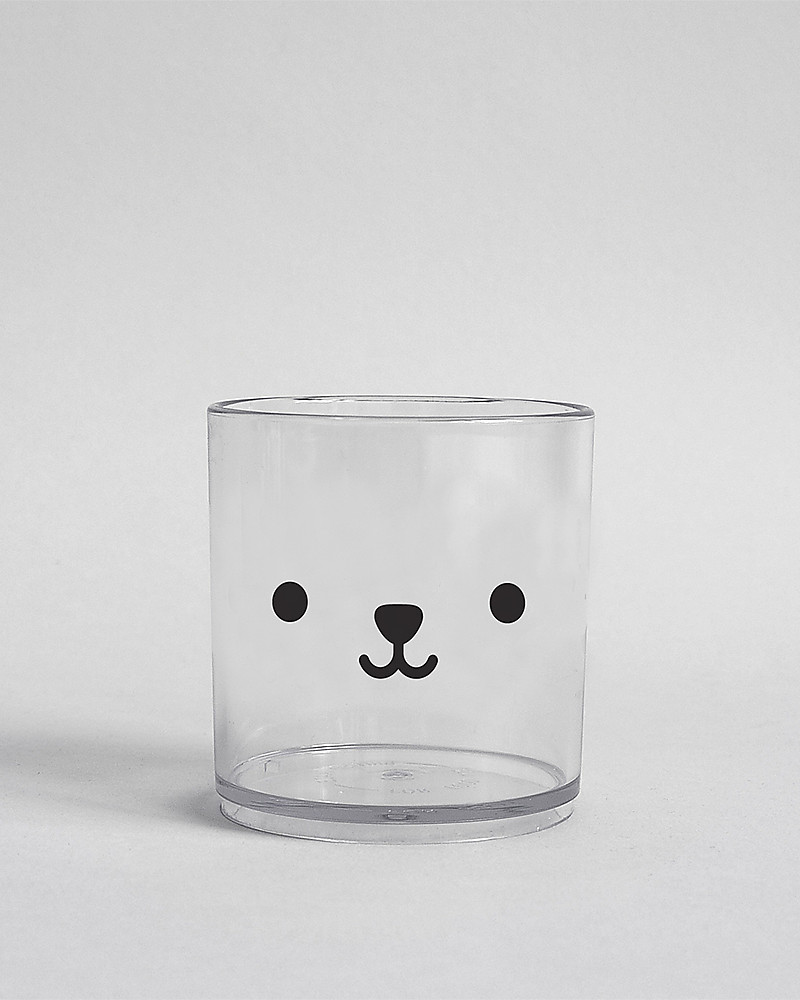 Buddy and Bear Bicchiere in Plastica Trasparente, Bear - Senza BPA