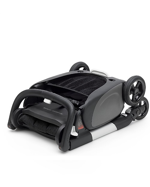 Bugaboo Bugaboo Ant - Passeggino Ultra-compatto - Telaio Alluminio + Rivestimento Grigio Melange/Rosa Passeggini Leggeri