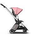 Bugaboo Bugaboo Ant - Passeggino Ultra-compatto - Telaio Alluminio + Rivestimento Grigio Melange/Rosa Passeggini Leggeri