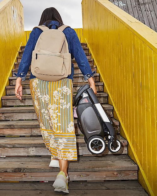 Bugaboo Bugaboo Ant - Passeggino Ultra-compatto - Telaio Alluminio + Rivestimento Grigio Melange/Rosa Passeggini Leggeri