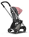 Bugaboo Bugaboo Ant - Passeggino Ultra-compatto - Telaio Alluminio + Rivestimento Grigio Melange/Rosa Passeggini Leggeri