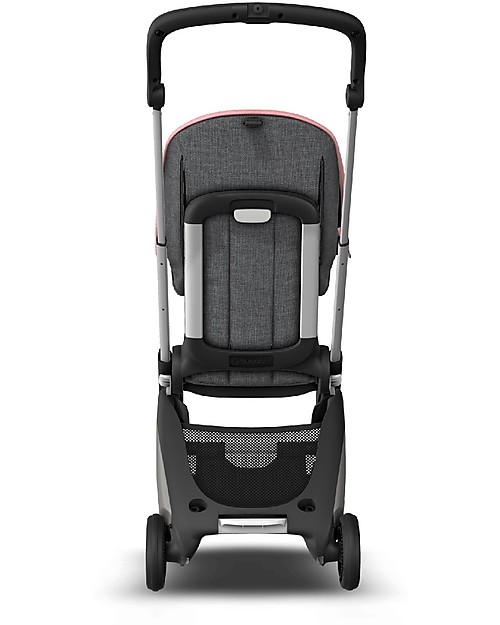 Bugaboo Bugaboo Ant - Passeggino Ultra-compatto - Telaio Alluminio + Rivestimento Grigio Melange/Rosa Passeggini Leggeri