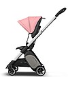 Bugaboo Bugaboo Ant - Passeggino Ultra-compatto - Telaio Alluminio + Rivestimento Grigio Melange/Rosa Passeggini Leggeri