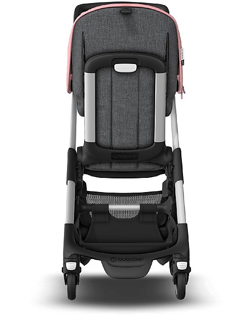 Bugaboo Bugaboo Ant - Passeggino Ultra-compatto - Telaio Alluminio + Rivestimento Grigio Melange/Rosa Passeggini Leggeri