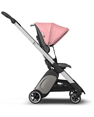 Bugaboo Bugaboo Ant - Passeggino Ultra-compatto - Telaio Alluminio + Rivestimento Grigio Melange/Rosa Passeggini