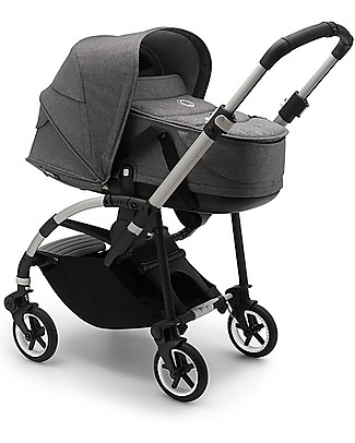 Bugaboo Bugaboo Bee 6 Complete - Passeggino + Navicella Grigio Melange - Telaio Alluminio Sistemi Combinabili per Trio