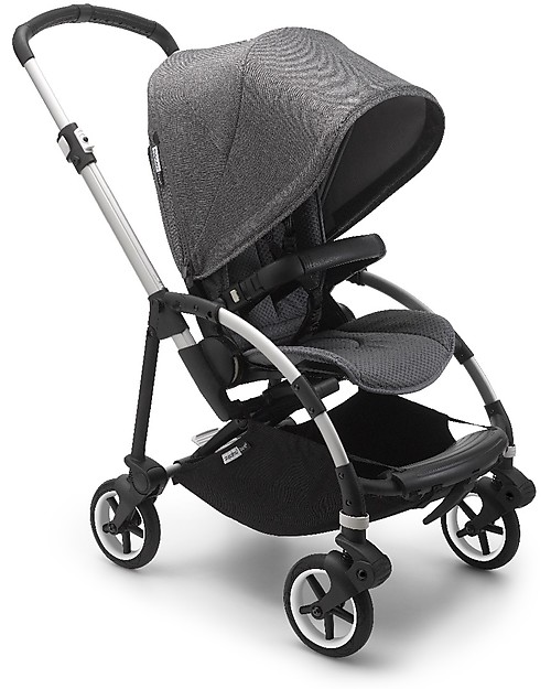 Bugaboo Bugaboo Bee 6 - Passeggino dalla Nascita ai 4 Anni - Telaio Alluminio+Rivestimento Grigio Mélange- Massima manovrabilità in città Passeggini Leggeri