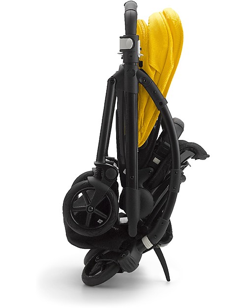Bugaboo Bugaboo Bee 6 - Passeggino dalla Nascita ai 4 Anni - Telaio Nero+Rivestimento Giallo - Massima manovrabilità in città Passeggini Leggeri