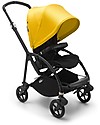 Bugaboo Bugaboo Bee 6 - Passeggino dalla Nascita ai 4 Anni - Telaio Nero+Rivestimento Giallo - Massima manovrabilità in città Passeggini Leggeri