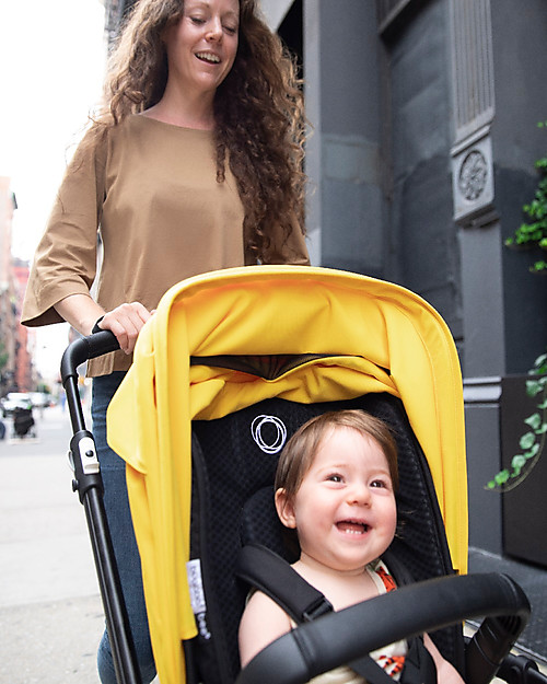 Bugaboo Bugaboo Bee 6 - Passeggino dalla Nascita ai 4 Anni - Telaio Nero+Rivestimento Giallo - Massima manovrabilità in città Passeggini Leggeri