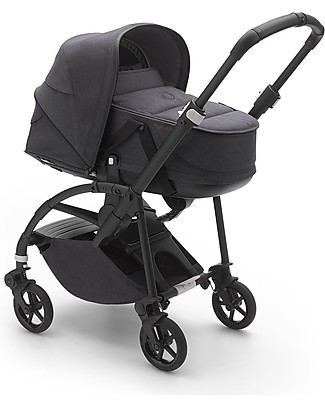 Bugaboo Bugaboo Bee 6 - Passeggino + Navicella Mineral Nero - Telaio Nero Sistemi Combinabili per Trio