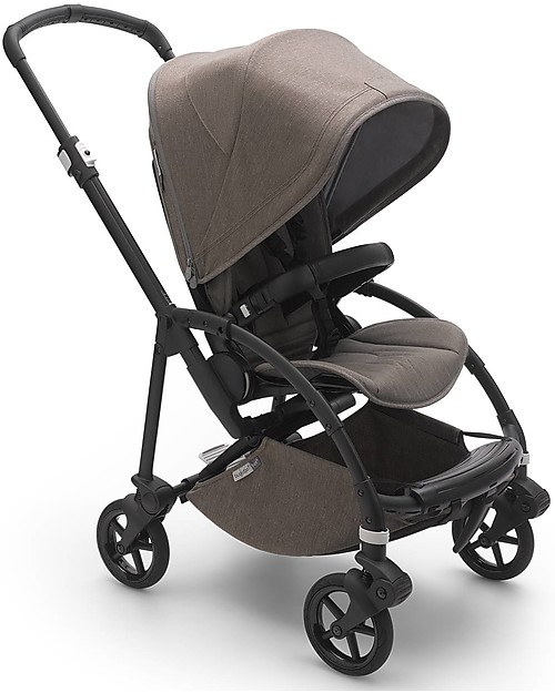 Bugaboo Bugaboo Bee 6 - Passeggino + Navicella Mineral Tortora - Telaio Nero Passeggini Trio e Duo