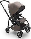 Bugaboo Bugaboo Bee 6 - Passeggino + Navicella Mineral Tortora - Telaio Nero Passeggini Trio e Duo