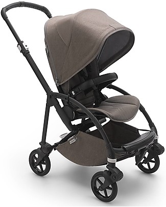 Bugaboo Bugaboo Bee 6 - Passeggino + Navicella Mineral Tortora - Telaio Nero Passeggini Trio e Duo