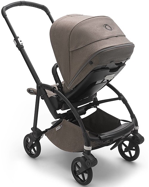Bugaboo Bugaboo Bee 6 - Passeggino + Navicella Mineral Tortora - Telaio Nero Passeggini Trio e Duo