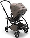 Bugaboo Bugaboo Bee 6 - Passeggino + Navicella Mineral Tortora - Telaio Nero Passeggini Trio e Duo