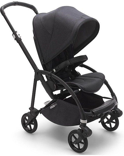 Bugaboo Bugaboo Bee 6 - Passeggino Telaio Nero + Rivestimento Mineral Nero Delavé Passeggini Leggeri