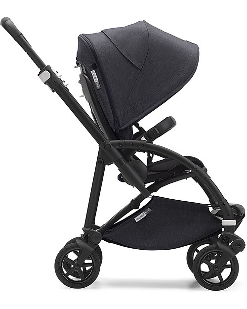 Bugaboo Bugaboo Bee 6 - Passeggino Telaio Nero + Rivestimento Mineral Nero Delavé Passeggini Leggeri