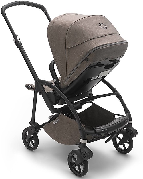 Bugaboo Bugaboo Bee 6 - Passeggino Telaio Nero + Rivestimento Mineral Tortora Passeggini Leggeri