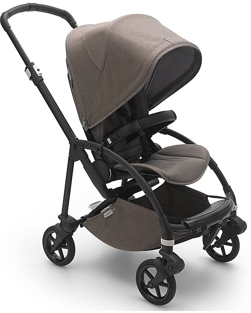 Bugaboo Bugaboo Bee 6 - Passeggino Telaio Nero + Rivestimento Mineral Tortora Passeggini Leggeri