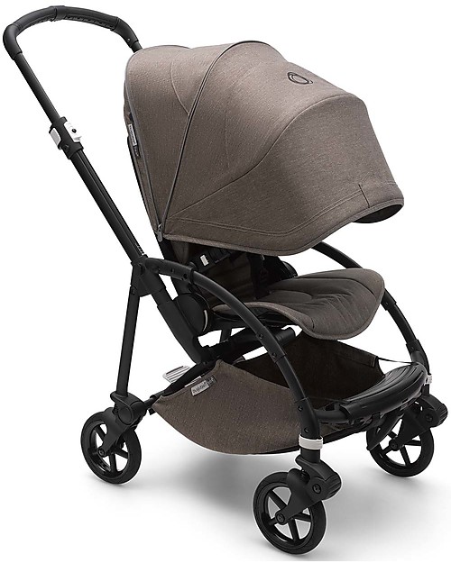 Bugaboo Bugaboo Bee 6 - Passeggino Telaio Nero + Rivestimento Mineral Tortora Passeggini Leggeri