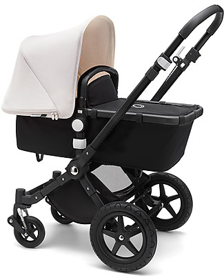 Bugaboo Bugaboo Cameleon 3 Plus Passeggino con Seduta e Navicella - Cappottina Bianca + Sacco a Pelo Grigio Melange + Borsa Cambio Grigio melange e Portabevande Passeggini