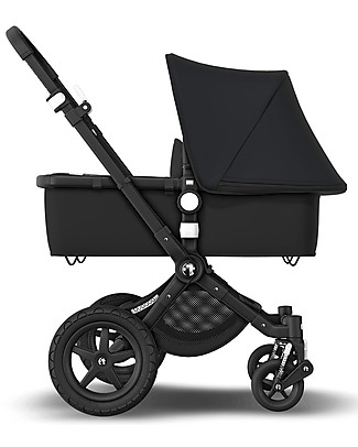 Bugaboo Bugaboo Cameleon 3 Plus Passeggino con Seduta e Navicella - Cappottina Nera + Sacco a Pelo Rosa + Borsa Cambio Nera e Portabevande Passeggini