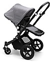 Bugaboo Bugaboo Cameleon 3 Plus Passeggino con Seduta e Navicella - Telaio Nero + Rivestimento Grigio Melange - Il più versatile! Passeggini Trio e Duo