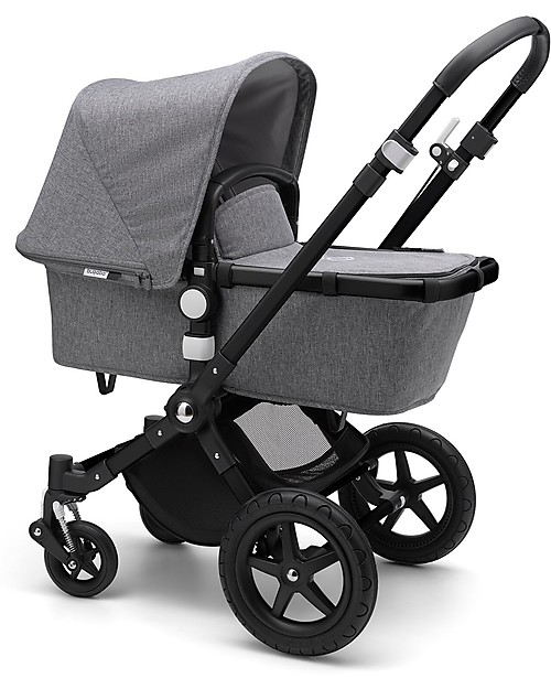Bugaboo Bugaboo Cameleon 3 Plus Passeggino con Seduta e Navicella - Telaio Nero + Rivestimento Grigio Melange - Il più versatile! Passeggini Trio e Duo