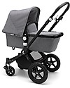 Bugaboo Bugaboo Cameleon 3 Plus Passeggino con Seduta e Navicella - Telaio Nero + Rivestimento Grigio Melange - Il più versatile! Passeggini Trio e Duo
