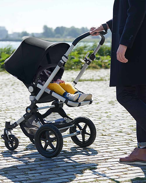 Bugaboo Bugaboo Cameleon 3 Plus Passeggino con Seduta e Navicella - Telaio Nero + Rivestimento Grigio Melange - Il più versatile! Passeggini Trio e Duo
