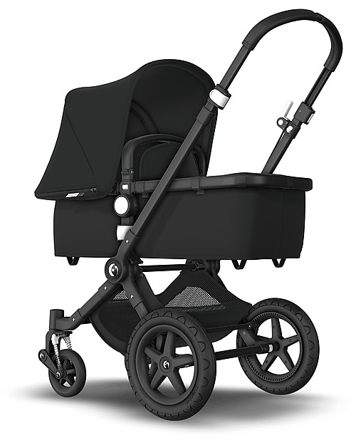 Bugaboo Bugaboo Cameleon 3 Plus - Passeggino con Seduta e Navicella - Telaio Nero + Rivestimento Nero - Il più versatile! Passeggini Trio e Duo