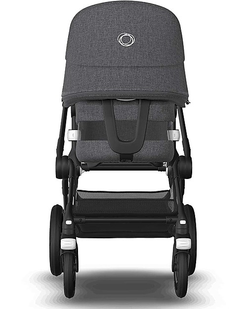 Bugaboo Bugaboo Completo Fox 3 - Carrozzina e Passeggino - Telaio Nero + Rivestimento e Cappottina Grigio Mélange Passeggini Trio e Duo
