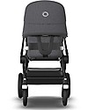 Bugaboo Bugaboo Completo Fox 3 - Carrozzina e Passeggino - Telaio Nero + Rivestimento e Cappottina Grigio Mélange Passeggini Trio e Duo