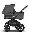 Bugaboo Bugaboo Completo Fox 3 - Carrozzina e Passeggino - Telaio Nero + Rivestimento e Cappottina Grigio Mélange Passeggini Trio e Duo