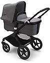 Bugaboo Bugaboo Completo Fox 3 - Carrozzina e Passeggino - Telaio Nero + Rivestimento e Cappottina Grigio Mélange Passeggini Trio e Duo