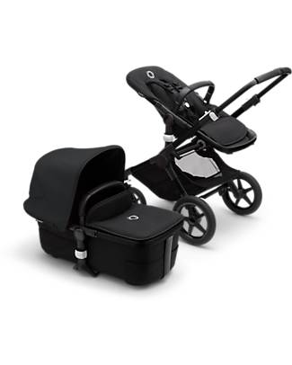 Bugaboo Bugaboo Completo Fox 3 - Carrozzina e Passeggino - Telaio Nero + Rivestimento e Cappottina Midnight Black Passeggini Classici