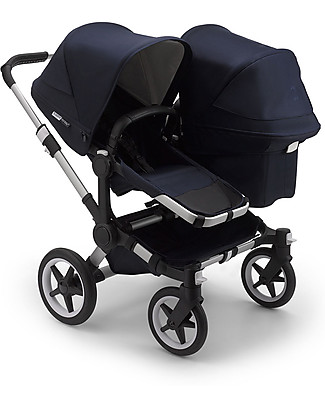 Bugaboo Bugaboo Donkey 3 Fratellare - Carrozzina e Passeggino - Blu Scuro - CLASSIC COLLECTION - Si converte in Mono in soli 3 click! Passeggini