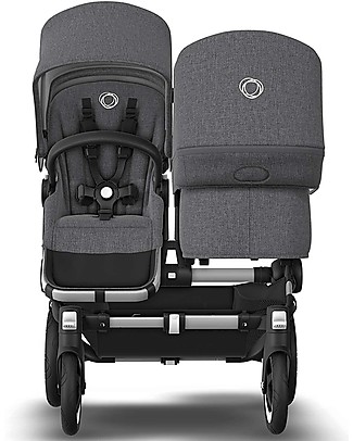Bugaboo Bugaboo Donkey 3 Fratellare - Carrozzina e Passeggino - Grigio Mélange - Si converte in doppio in soli 3 click! Accessori