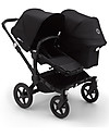 Bugaboo Bugaboo Donkey 3 Fratellare - Carrozzina e Passeggino - Nero - Si converte in mono in soli 3 click! Passeggini Gemellari