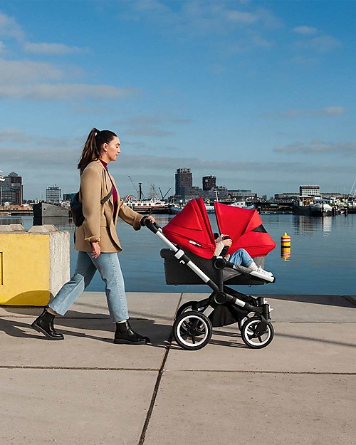 Bugaboo Bugaboo Donkey 3 Fratellare - Carrozzina e Passeggino - Nero - Si converte in mono in soli 3 click! Passeggini Gemellari