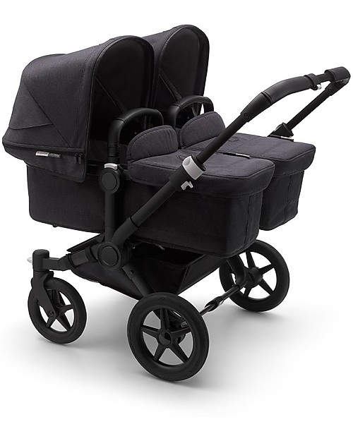 Bugaboo Bugaboo Donkey 3 Gemellare - Carrozzina e Passeggino - Nero Delavé - Si converte in mono in soli 3 click! Passeggini Gemellari